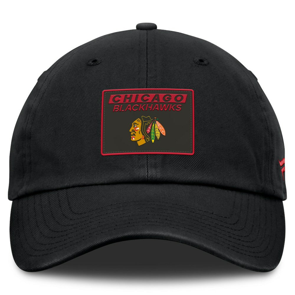 Chicago Blackhawks Fanatics Authentic Pro Prime Adjustable Hat - Black - NHL