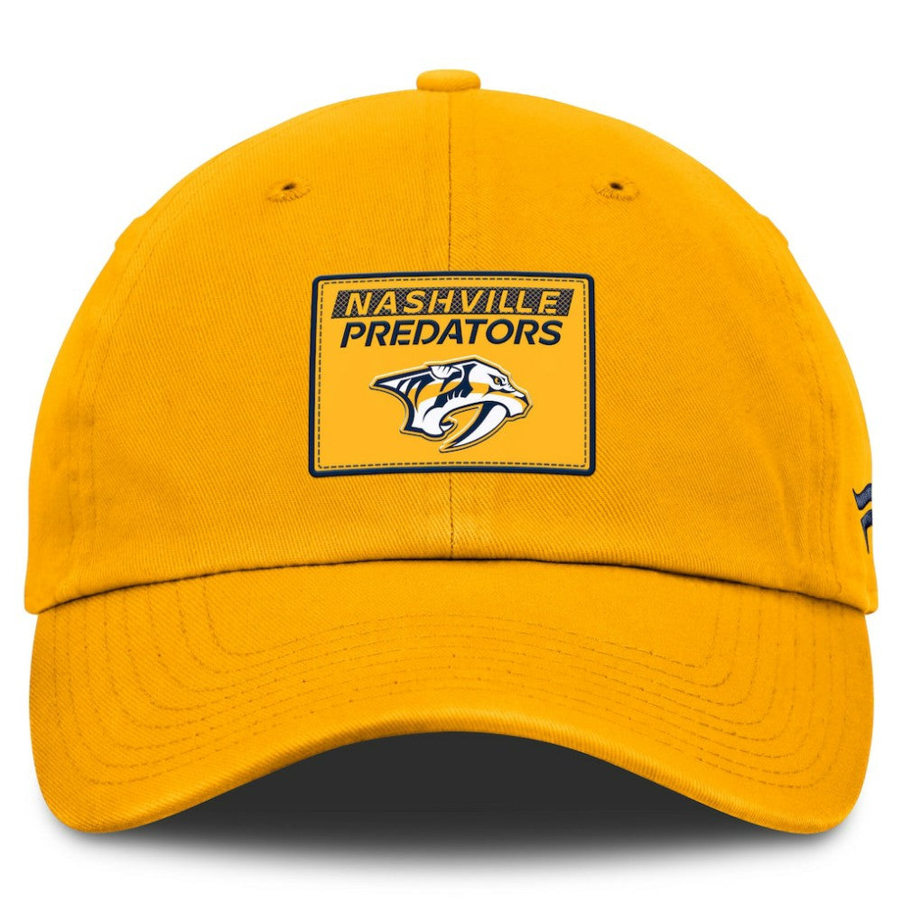 Nashville Predators Fanatics Authentic Pro Prime Adjustable Hat - Gold - NHL