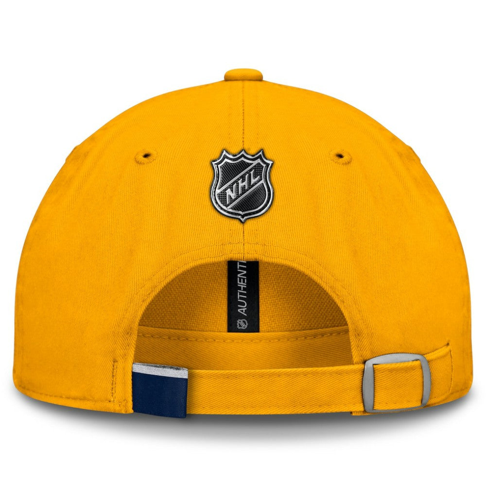 Nashville Predators Fanatics Authentic Pro Prime Adjustable Hat - Gold - NHL