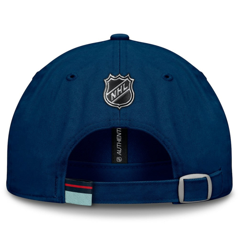 Seattle Kraken Fanatics Authentic Pro Prime Adjustable Hat - Deep Sea Blue - NHL