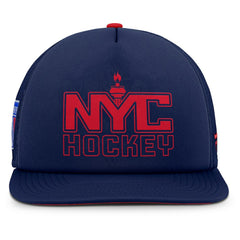 New York Rangers Fanatics Authentic Pro Hometown Rink Foam Trucker Snapback Hat - Navy/Red - NHL