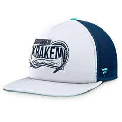 Seattle Kraken Fanatics Authentic Pro Hometown Rink Foam Trucker Snapback Hat - White/Deep Sea Blue - NHL