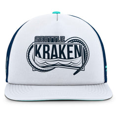 Seattle Kraken Fanatics Authentic Pro Hometown Rink Foam Trucker Snapback Hat - White/Deep Sea Blue - NHL
