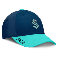Seattle Kraken Fanatics Authentic Pro Rink Flex Hat - Deep Sea Blue/Light Blue - NHL