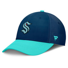 Seattle Kraken Fanatics Authentic Pro Rink Flex Hat - Deep Sea Blue/Light Blue - NHL