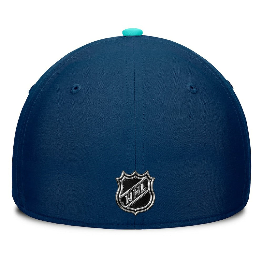 Seattle Kraken Fanatics Authentic Pro Rink Flex Hat - Deep Sea Blue/Light Blue - NHL