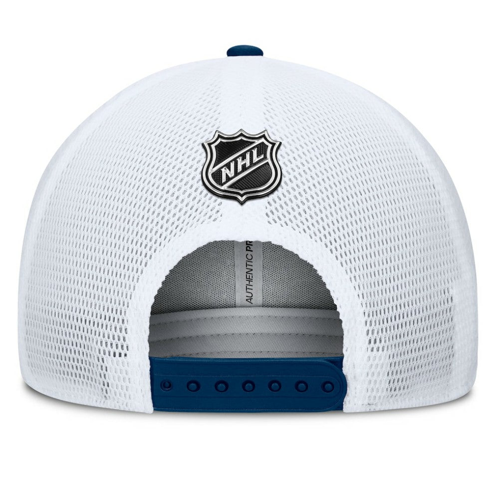 Seattle Kraken Fanatics Authentic Pro A-Frame Rink Adjustable Hat - Deep Sea Blue/Light Blue - NHL