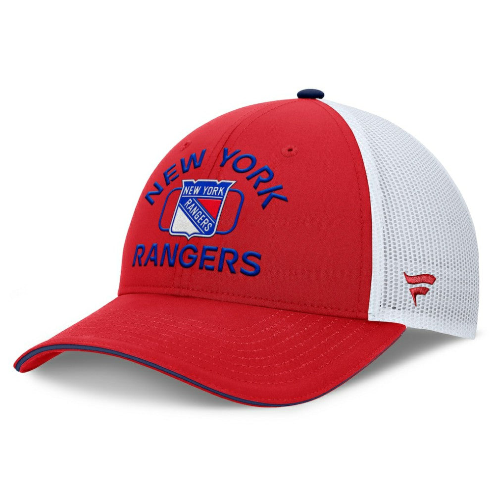 New York Rangers Fanatics Authentic Pro Rink Trucker Hat - Red/White - NHL