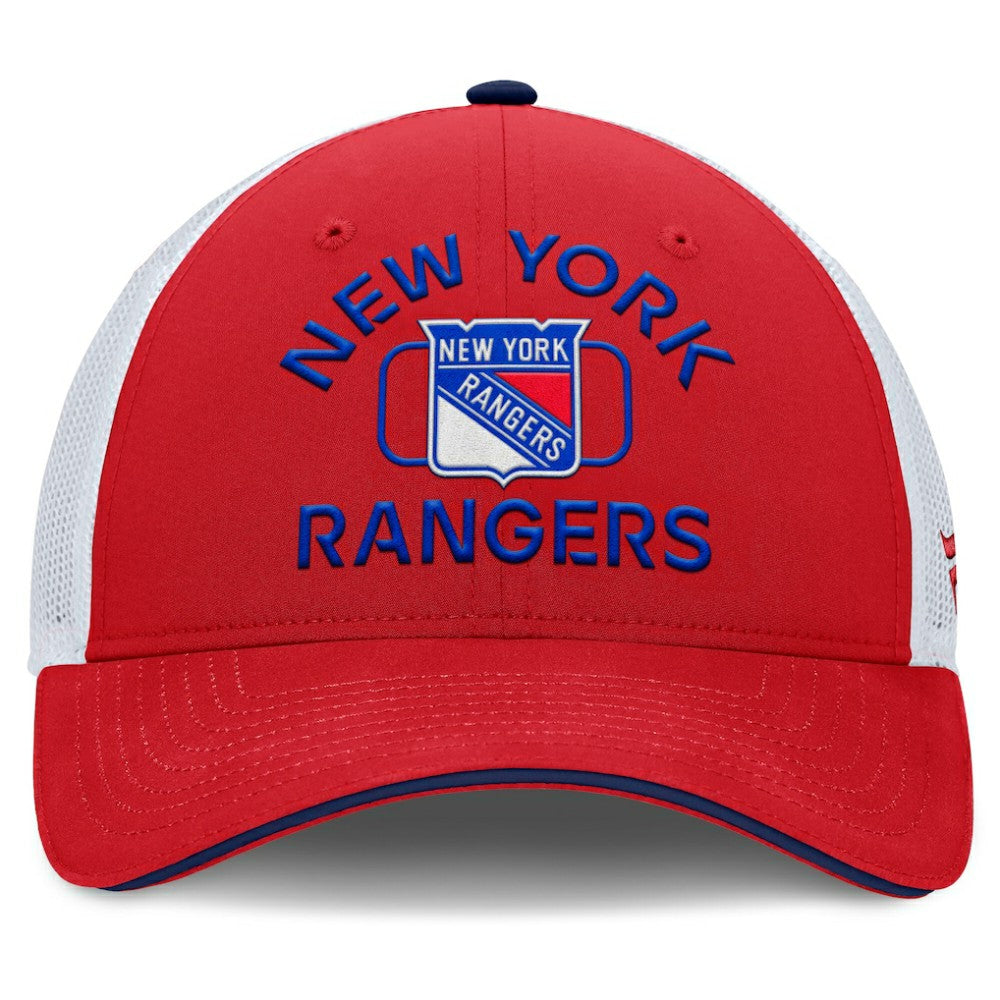 New York Rangers Fanatics Authentic Pro Rink Trucker Hat - Red/White - NHL