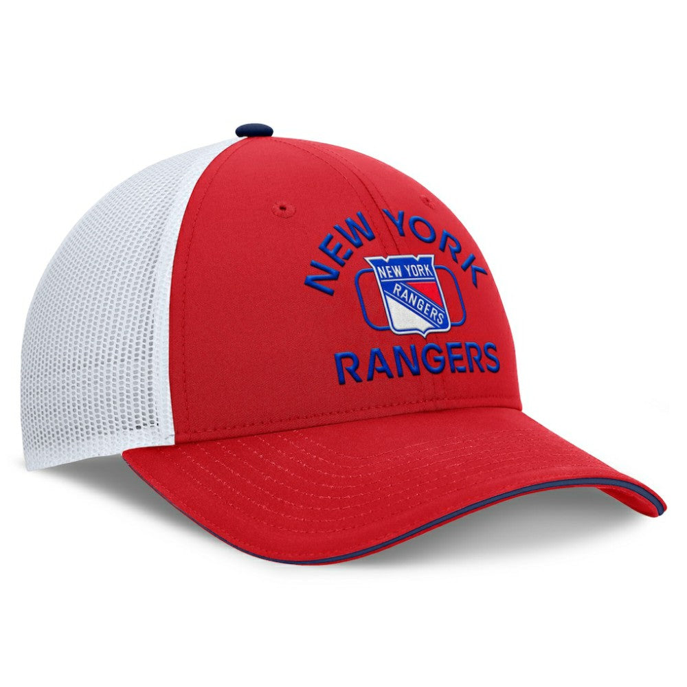 New York Rangers Fanatics Authentic Pro Rink Trucker Hat - Red/White - NHL