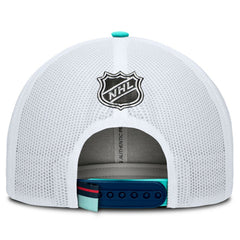 Seattle Kraken Fanatics Authentic Pro Rink Trucker Hat - Deep Sea Blue/White - NHL