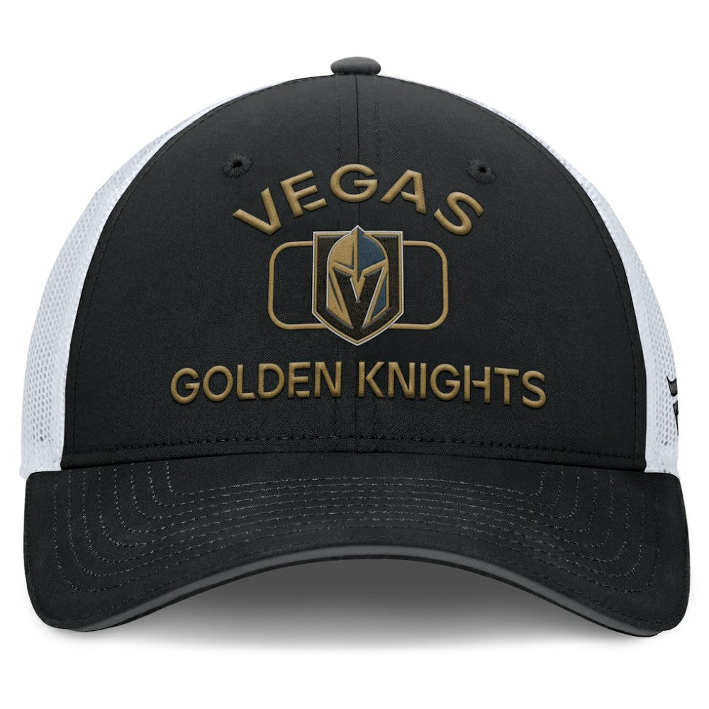 Vegas Golden Knights Fanatics Authentic Pro Rink Trucker Hat - Black/White - NHL
