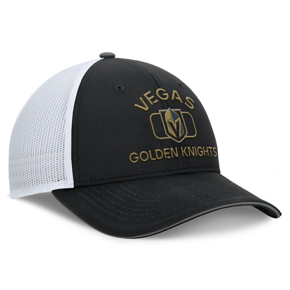 Vegas Golden Knights Fanatics Authentic Pro Rink Trucker Hat - Black/White - NHL