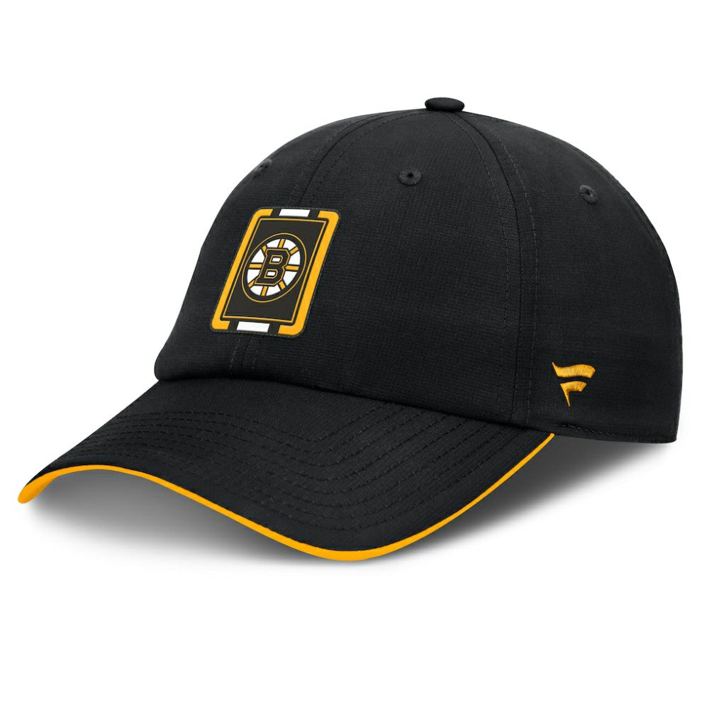 Boston Bruins Fanatics Authentic Pro Ripstop Adjustable Hat - Black/Gold - NHL