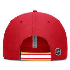 Calgary Flames Fanatics Authentic Pro Ripstop Adjustable Hat - Red/Gold - NHL