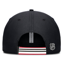 Chicago Blackhawks Fanatics Authentic Pro Ripstop Adjustable Hat - Black/Red - NHL