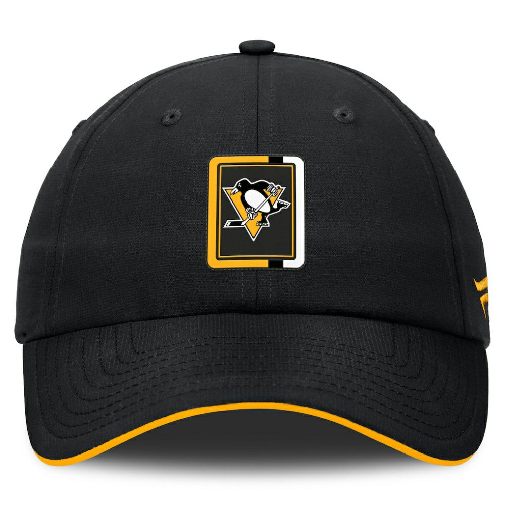 Pittsburgh Penguins Fanatics Authentic Pro Ripstop Adjustable Hat - Black/Gold - NHL