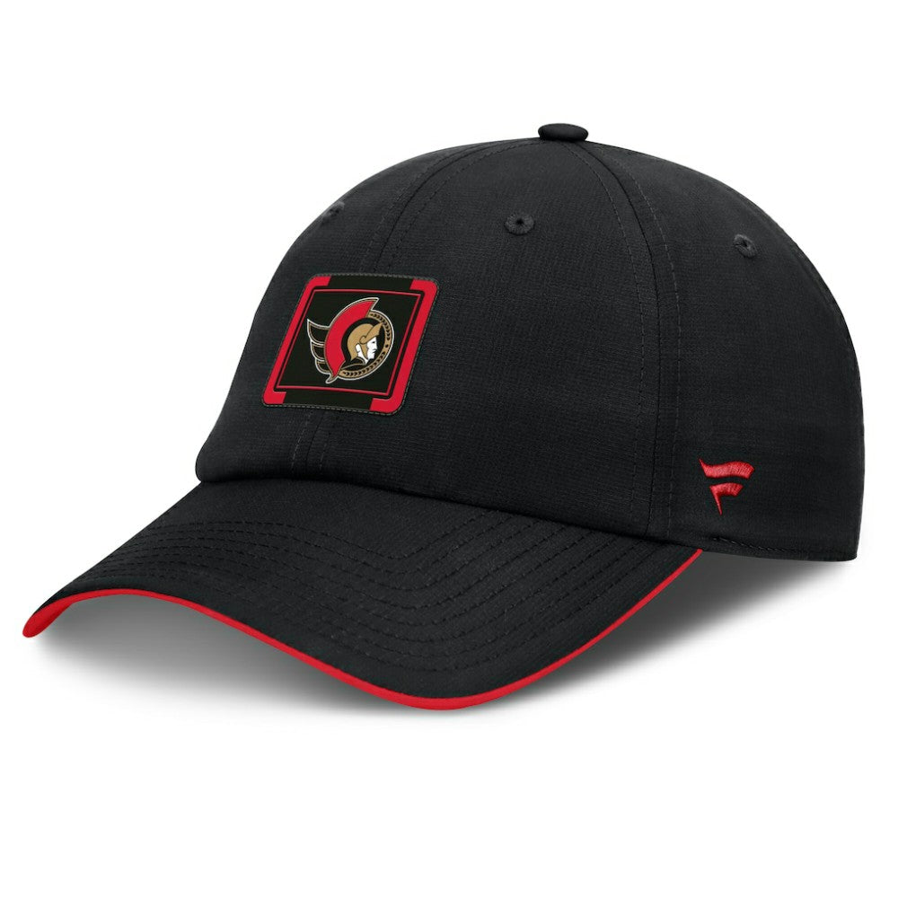 Ottawa Senators Fanatics Authentic Pro Ripstop Adjustable Hat - Black/Red - NHL