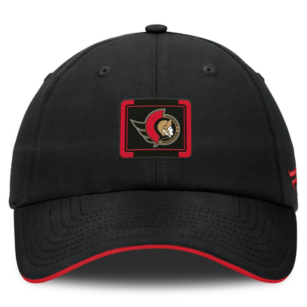 Ottawa Senators Fanatics Authentic Pro Ripstop Adjustable Hat - Black/Red - NHL