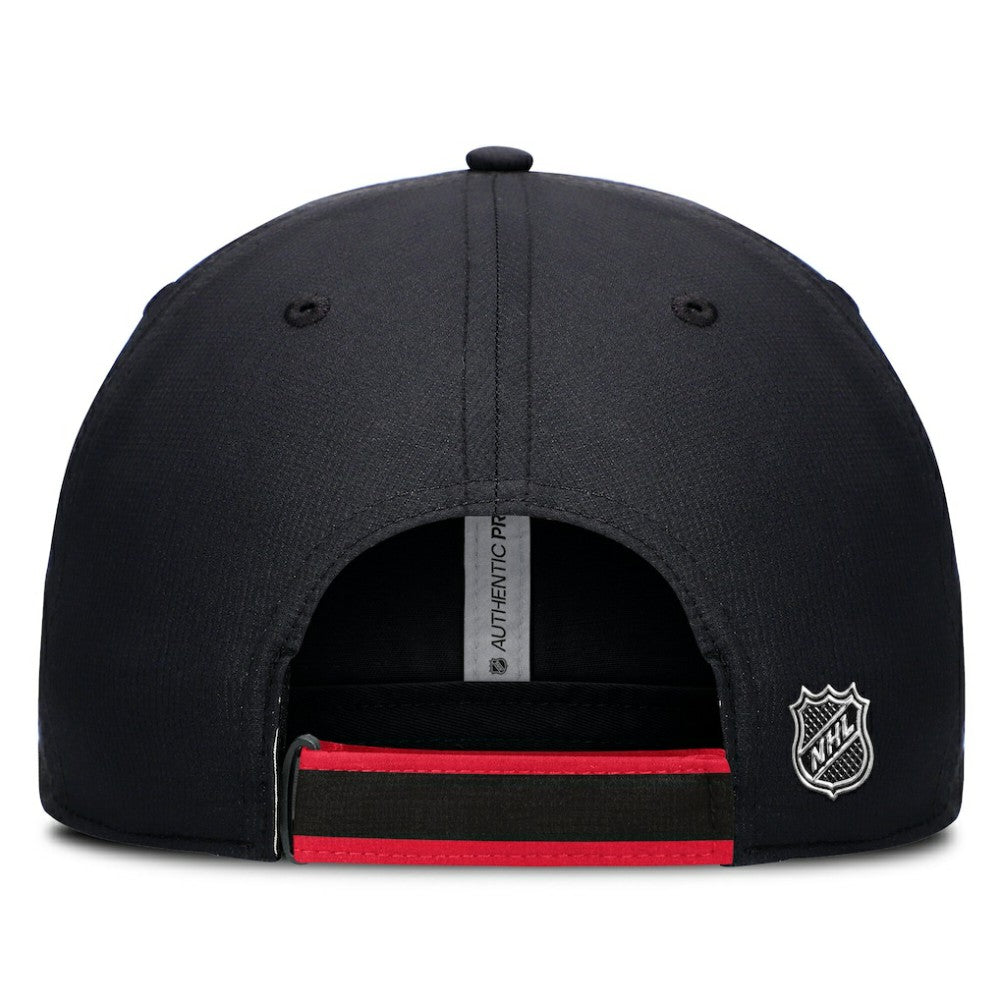 Ottawa Senators Fanatics Authentic Pro Ripstop Adjustable Hat - Black/Red - NHL