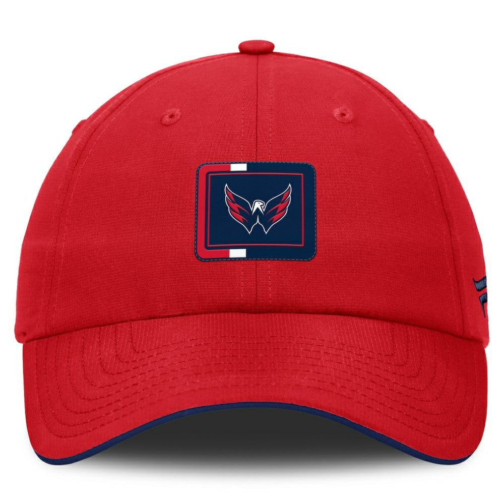 Washington Capitals Fanatics Authentic Pro Ripstop Adjustable Hat - Red/Navy - NHL