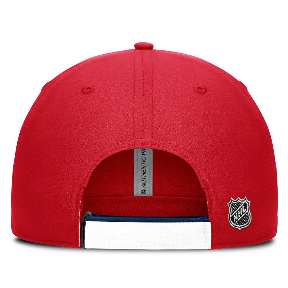 Washington Capitals Fanatics Authentic Pro Ripstop Adjustable Hat - Red/Navy - NHL