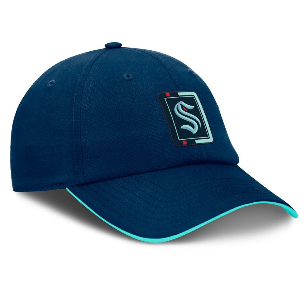 Seattle Kraken Fanatics Authentic Pro Ripstop Adjustable Hat - Deep Sea Blue/Light Blue - NHL