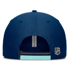 Seattle Kraken Fanatics Authentic Pro Ripstop Adjustable Hat - Deep Sea Blue/Light Blue - NHL