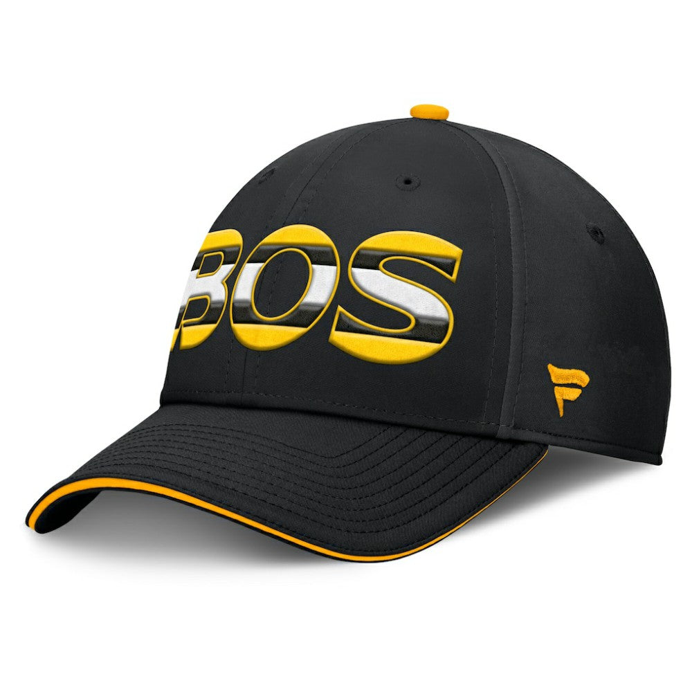 Boston Bruins Fanatics Authentic Pro Rink Team Code Flex Hat - Black/Gold - NHL
