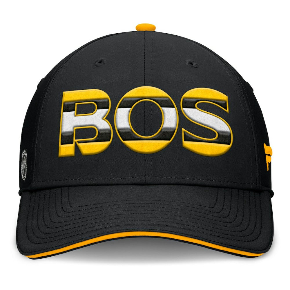 Boston Bruins Fanatics Authentic Pro Rink Team Code Flex Hat - Black/Gold - NHL