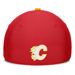 Calgary Flames Fanatics Authentic Pro Rink Team Code Flex Hat - Red/Gold - NHL