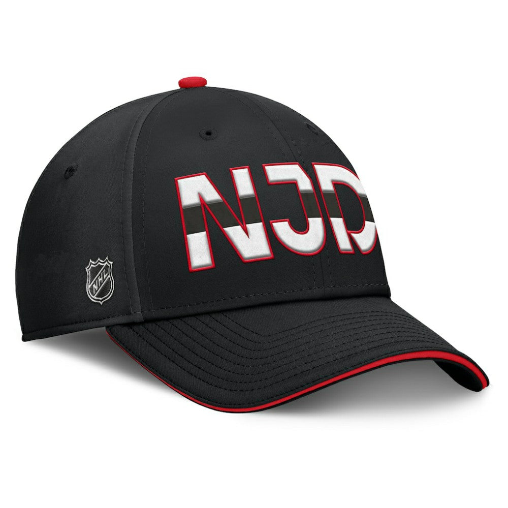 New Jersey Devils Fanatics Authentic Pro Rink Team Code Flex Hat - Black/Red - NHL