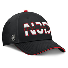 New Jersey Devils Fanatics Authentic Pro Rink Team Code Flex Hat - Black/Red - NHL