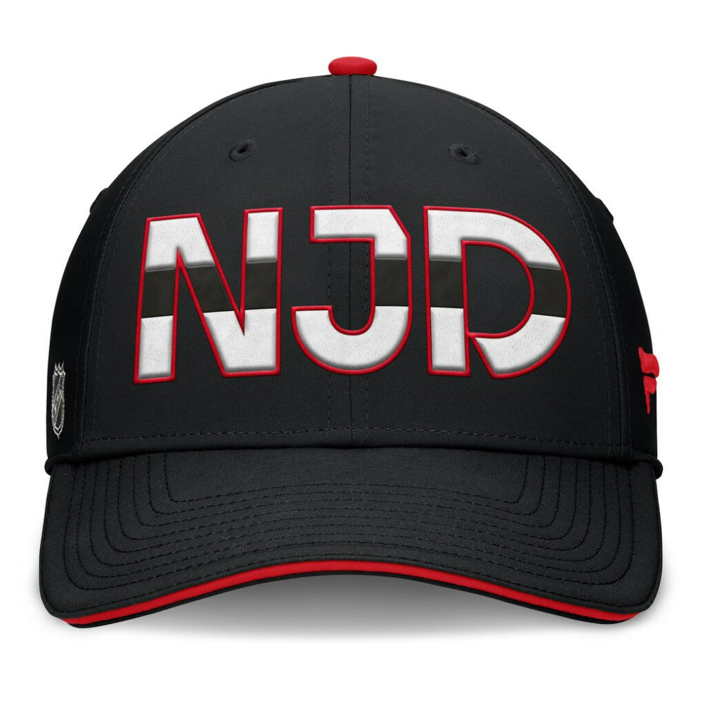 New Jersey Devils Fanatics Authentic Pro Rink Team Code Flex Hat - Black/Red - NHL