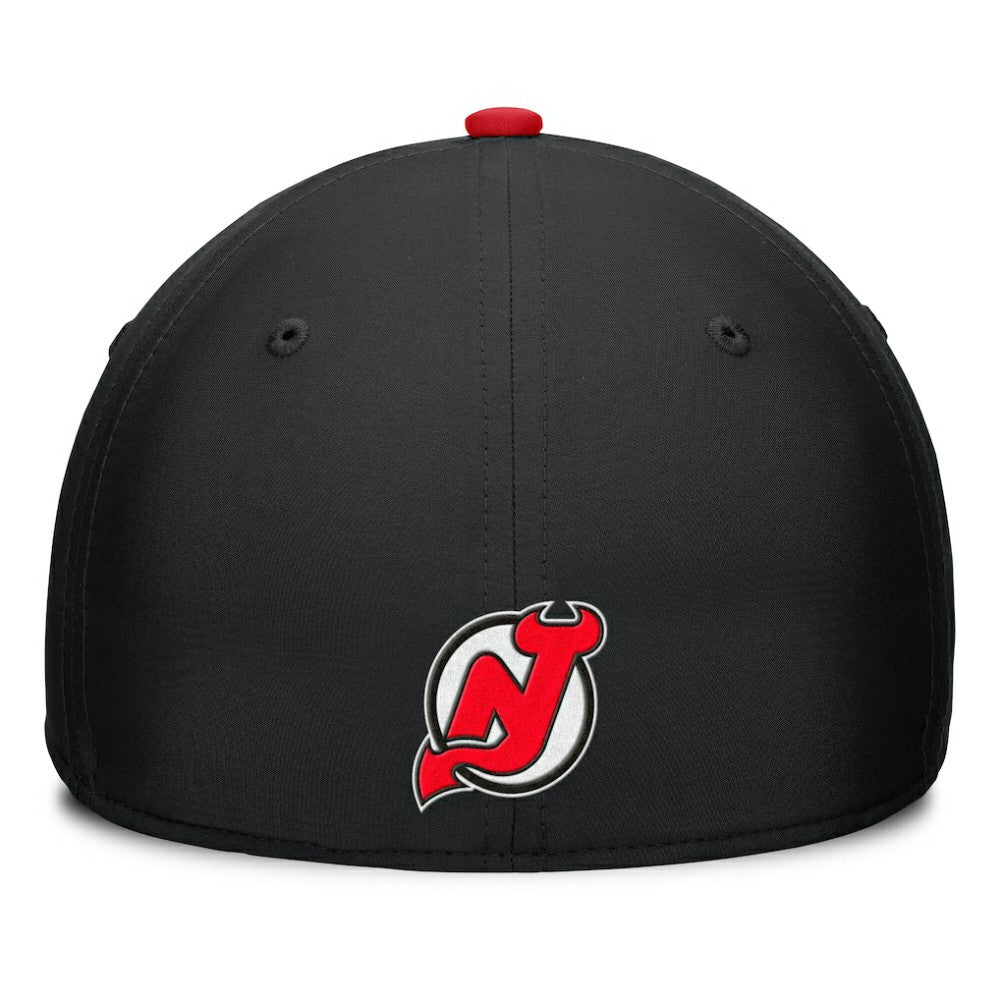 New Jersey Devils Fanatics Authentic Pro Rink Team Code Flex Hat - Black/Red - NHL