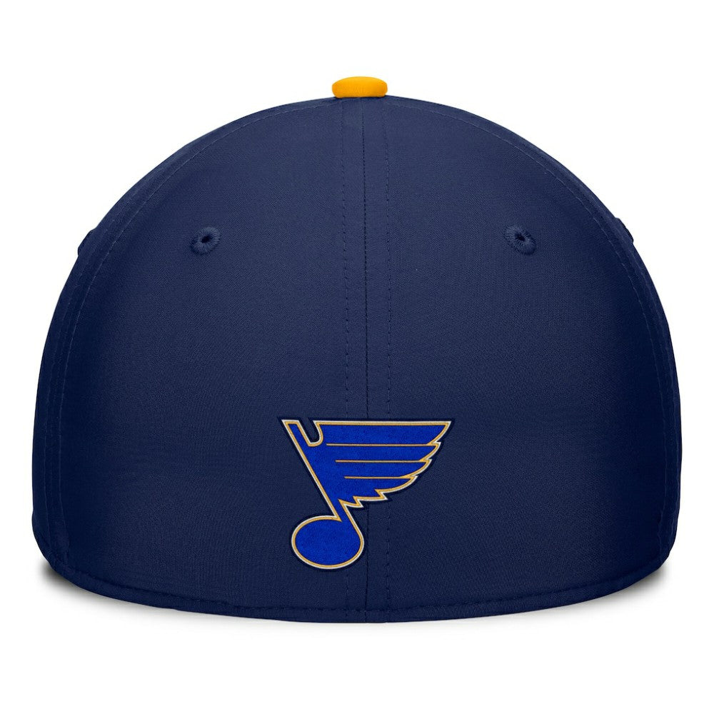 St. Louis Blues Fanatics Authentic Pro Rink Team Code Flex Hat - Navy/Gold - NHL