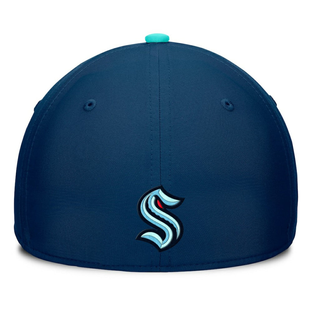 Seattle Kraken Fanatics Authentic Pro Rink Team Code Flex Hat - Deep Sea Blue/Light Blue - NHL