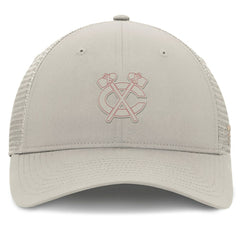 Chicago Blackhawks Fanatics Women's Authentic Pro Road Trucker Adjustable Hat - Tan - NHL