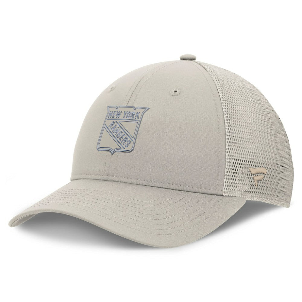 New York Rangers Fanatics Women's Authentic Pro Road Trucker Adjustable Hat - Tan - NHL
