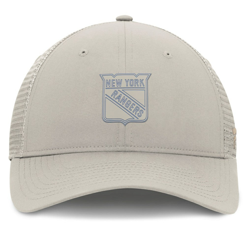 New York Rangers Fanatics Women's Authentic Pro Road Trucker Adjustable Hat - Tan - NHL