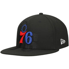 Philadelphia 76ers Blackout Shadow Logo 59FIFTY Fitted Hat Black - NBA