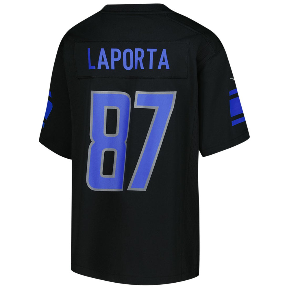 Sam LaPorta Detroit Lions Youth Game Jersey Black | Nike for Sale
