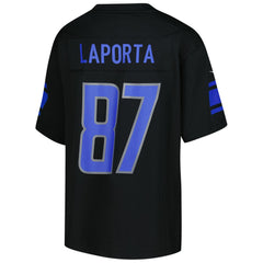 Sam LaPorta Detroit Lions Youth Game Jersey Black | Nike for Sale