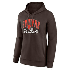 Cleveland Browns Women's Victory Script Pullover Hoodie Brown | Fanatics