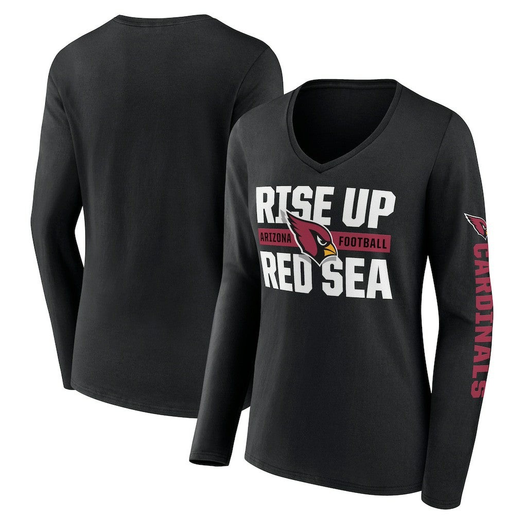 Arizona Cardinals Hometown Sweep Long Sleeve V-Neck T-Shirt Black | Fanatics