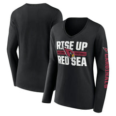 Arizona Cardinals Hometown Sweep Long Sleeve V-Neck T-Shirt Black | Fanatics