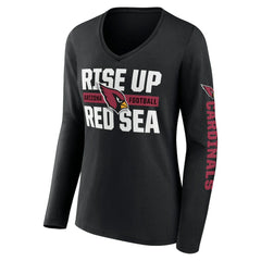 Arizona Cardinals Hometown Sweep Long Sleeve V-Neck T-Shirt Black | Fanatics