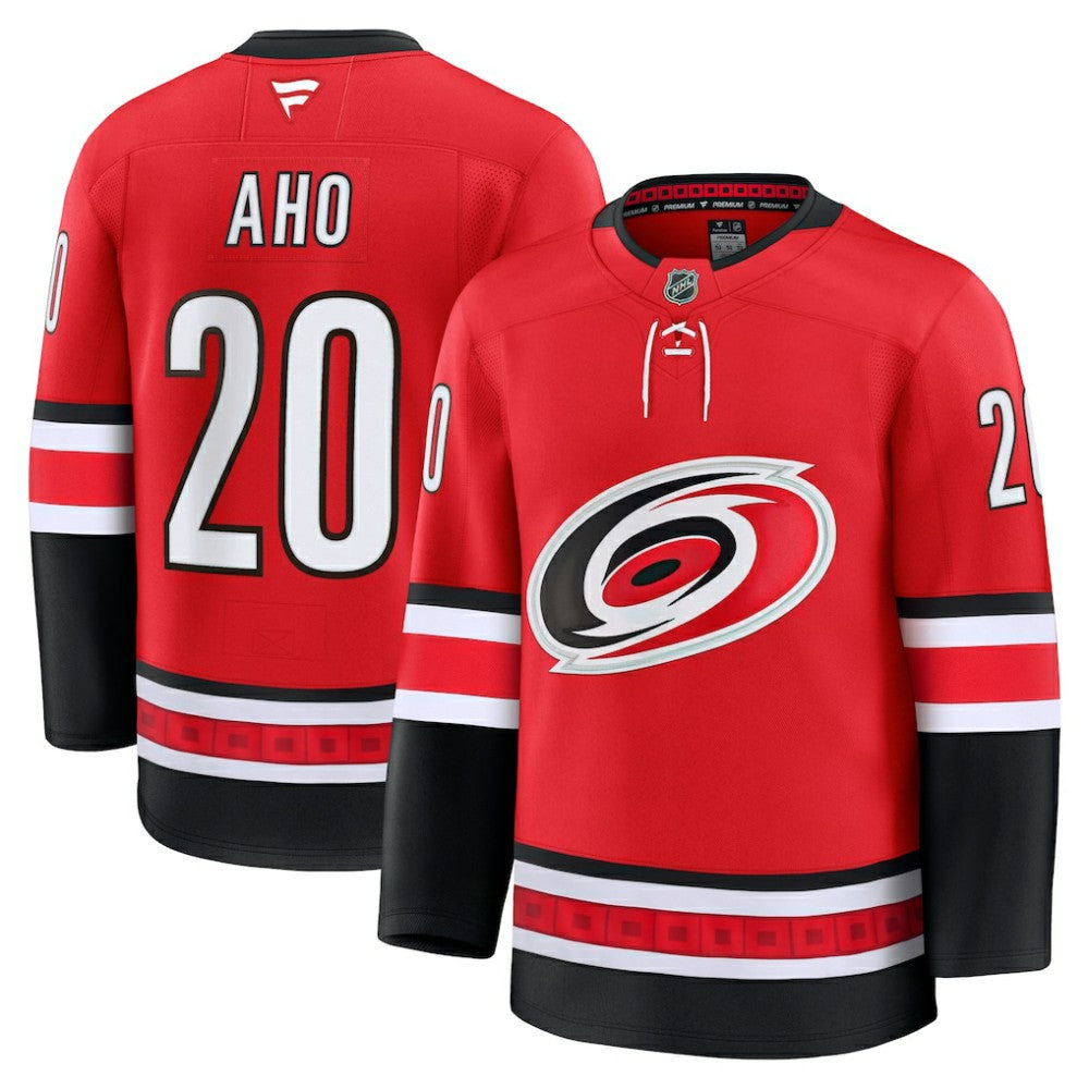 Sebastian Aho Carolina Hurricanes Fanatics Alternate Premium Jersey - Red - NHL