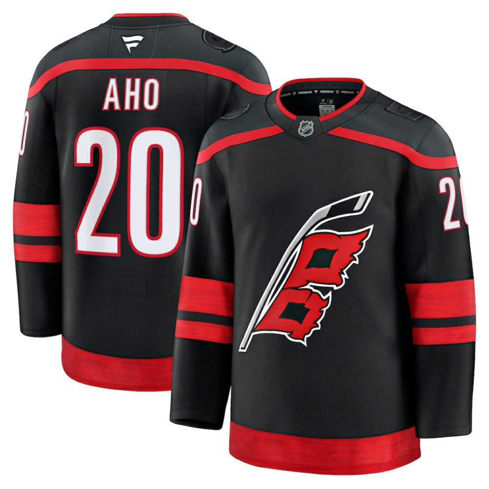 Sebastian Aho Carolina Hurricanes Fanatics Home Premium Jersey - Black - NHL
