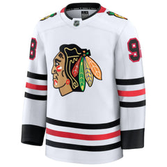 Connor Bedard Chicago Blackhawks Fanatics Away Premium Jersey - White - NHL